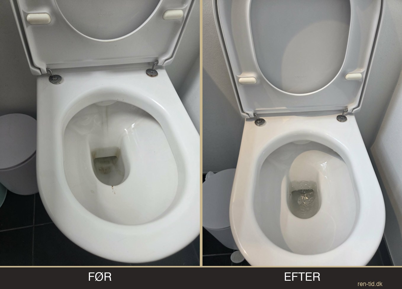 Før og efter — Toilet